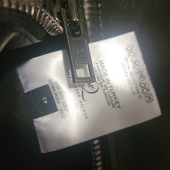 Alexander McQueen High Waist Moto Double Zip Nappa Leather Skirt - Picture 5 of 9